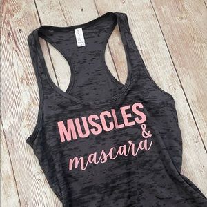 Muscles and Mascara Racerback Burnout Tank Top